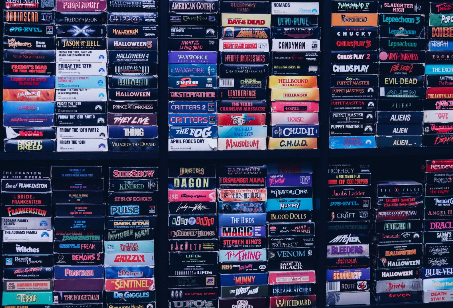 Classic horror movies on VHS
