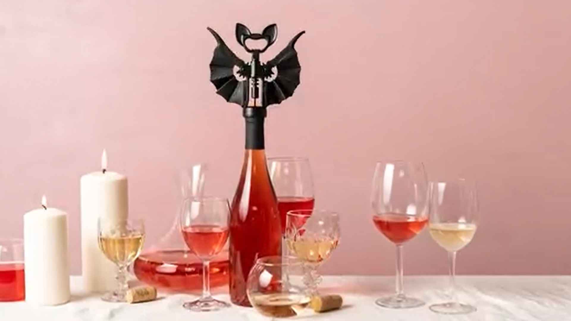 spooky kitchen gadget bat wine opener