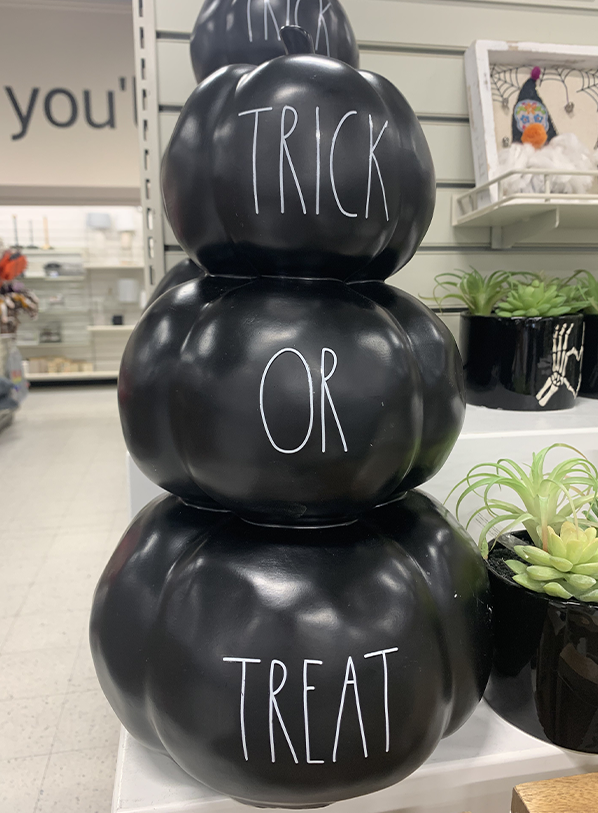 Halloween Rae Dunn stacked pumpkins